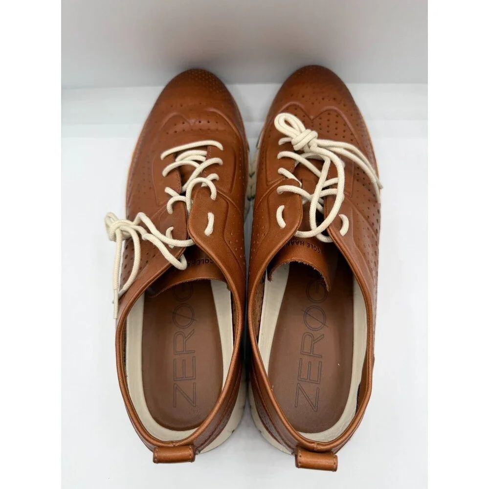 Cole Haan Men's ØriginalGrand Wingtip Oxford Sneaker Brown Leather Size 13M